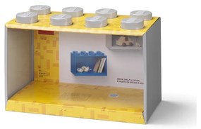 Brick 8 gyerek szürke fali polc - LEGO®