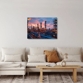 Üveg kép - Ipari üzem (70x50 cm)