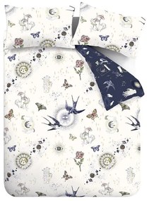 Kék-krémszínű egyszemélyes ágyneműhuzat 135x200 cm Astrology – Sassy B