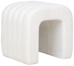 Fehér buklé puff Colma – House Nordic