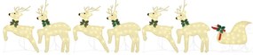 LED rénszarvasok 7 pcs Arany szövet
