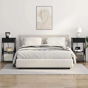 Éjjeliszekrény polcokkal Musta tammi 41 x 31 x 76 cm Faanyag