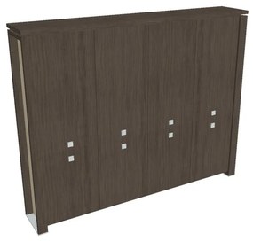 Verno+ S magas szekrény 260 x 46 x 210 cm, antracit tölgy / vanília