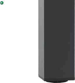 Kerti asztal 160x90 cm, alumínium, polywood, fekete, AZT-S1514 BK