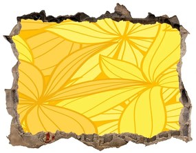 Lyuk 3d fali matrica Sárga virágok háttér nd-k-39162100