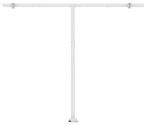sárga és fehér automata póznás napellenző 400 x 300 cm