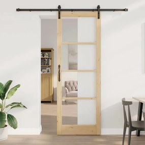 Csúszóajtó Egyéb ORKDAL Barna 83 x 232 cm Fa és fém