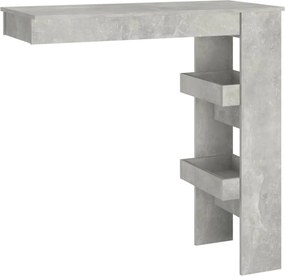vidaXL betonszürke fatermék fali bárasztal 102 x 45 x 103,5 cm