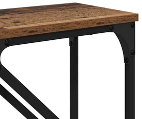 vidaXL Konzolasztal 2 pcs Öreg fa 100 x 28 x 75 cm Faanyag