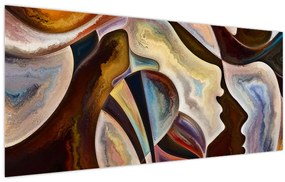 Kép - Absztrakció fejek (120x50 cm)