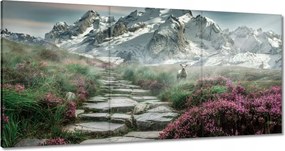 Festmények 180x90 Hegyi kilátás Tájkép Köd