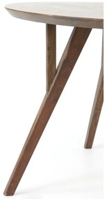 Barna kerek étkezőasztal akácfa asztallappal ø 140 cm Quenza – Light &amp; Living