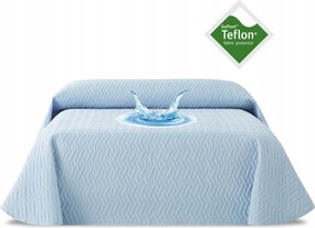 Ágytakaró vízálló teflon 200 x 270 cm kék steppelt ágytakaró