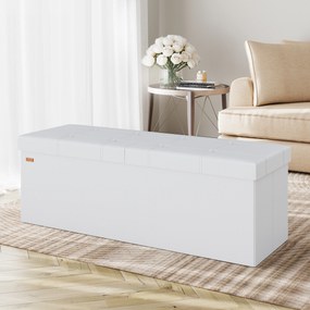 Deuba Tárolópad felnyitható fedéllel 115x38x38 cm - fehér