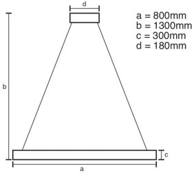 LED állítható fényerőjű lámpa kábelre LED/175W/230V 3000-6500K arany + DO
