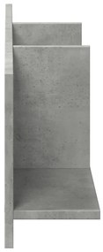 betonszürke szerelt fa faliszekrény 100 x 16,5 x 30 cm