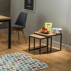 Largo Duo Dohányzóasztal Tölgy/Fekete