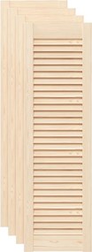vidaXL 4 db tömör fenyőfa lamellás szekrényajtó 99x29,5 cm