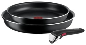Alumínium serpenyő készlet 3 db-os Ingenio Easy Cook &amp; Clean Black – Tefal