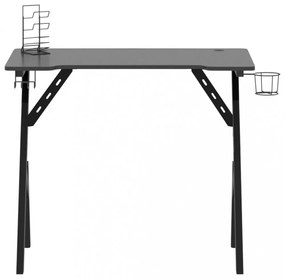 fekete Y-lábú gamer asztal 90 x 60 x 75 cm