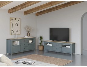 Szürkészöld borovi fenyő komód 180x80x40 cm Misti – Marckeric