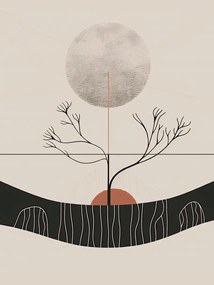 Poszter 15x20cm Téli Hold