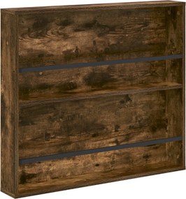 vidaXL Magazin állvány polcokkal Füstölt tölgy 80 x 12 x 70 cm Faanyag