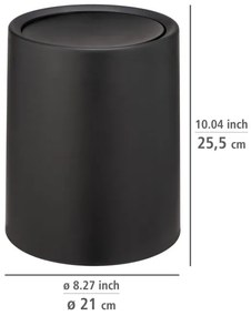 WENKO 25208100 - ATRI kosár 21x25,5 cm fekete