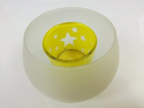 Lámpa Tealight melegítő gyertyatartó Kert sárga Csillag