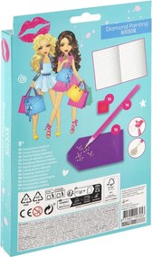 Lányos Besties Shopping gyémántszemes kemény fedeles jegyzetfüzet A5