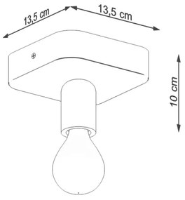 Sollux  SL.1156 - Spotlámpa TAVO 1xE27/15W/230V beton