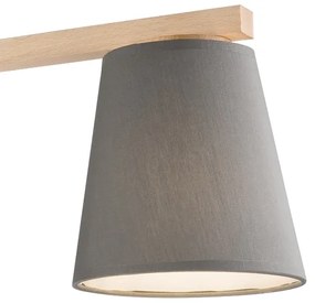 ELLIE 3xE27/60W/230V szürke/bükk mennyezeti lámpa