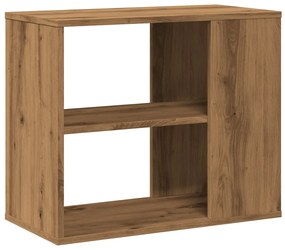 kézműves tölgy színű szerelt fa kisszekrény 60 x 30 x 50 cm