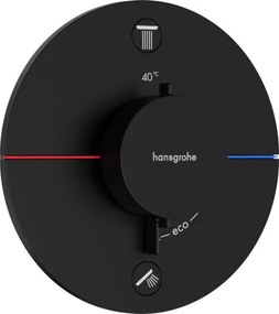 Hansgrohe ShowerSelect Comfort S zuhany és fürdő csaptelep vakolat alatti rész nélkül matt fekete 15554670
