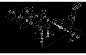 GROHE 2546010A - COSTA L kádcsaptelep DN 15 fényes króm