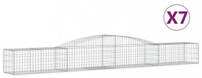 7 db íves horganyzott vas gabion kosár 400x50x40/60 cm