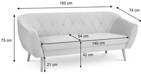 Wilsondo DEANA III kárpitozott kanapé - bézs