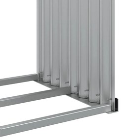 antracitszürke horganyzott acél rönktartó 120 x 45 x 210 cm