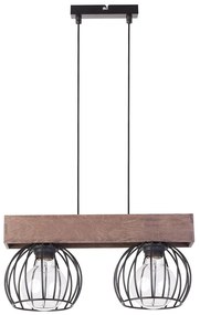 Csillár zsinóron MILAN 2xE27/60W/230V fa