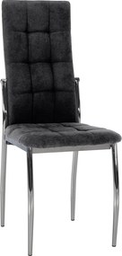 Szék, sötétszürke szövet/fém, ADORA 2 NEW