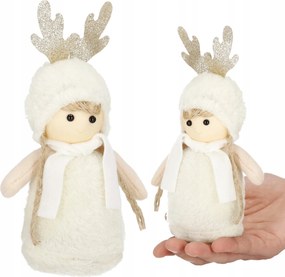 Karácsonyi Figura Kislány Rénszarvas Baba 20 cm Ajándék Dekoráció