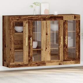 Fáltartószekrény 2 db Régi fa Tömör fa 139 x 34 x 90 cm Tárolás