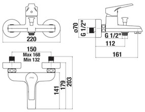 JIKA H3211W70044001 - CUBE fürdőkád csaptelep, fényes króm