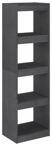 szürke fenyőfa könyvszekrény térelválasztó 40 x 30 x 135,5 cm
