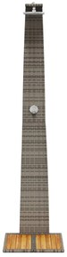 szürke polyrattan és akácfa kültéri zuhanyzó 55 x 60 x 224 cm