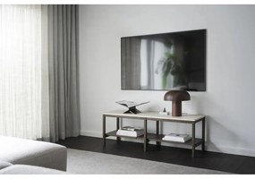 Barna-bézs konzolasztal kő asztallappal 140x40 cm Orwel - Rowico