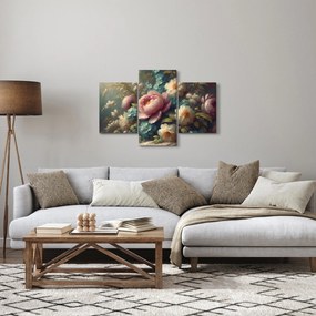 Kép - Természet csendélet virágokkal - festmény (90x60 cm)