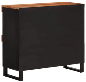 Tömör akácfa tálalószekrény 85 x 33 x 75 cm