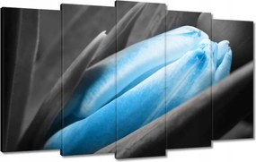 Vászonkép 100x60 Kék szirmok Tulipán