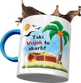 Kék bögre Bácsi bácsinak Ajándék fényképes nyomtatással